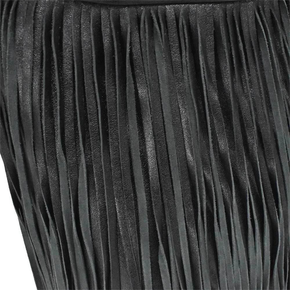 CELINE by Hedi Slimane RARE Fringe Black Bucket Bag in Studded Lambskin Leather! - Picture 3 of 13